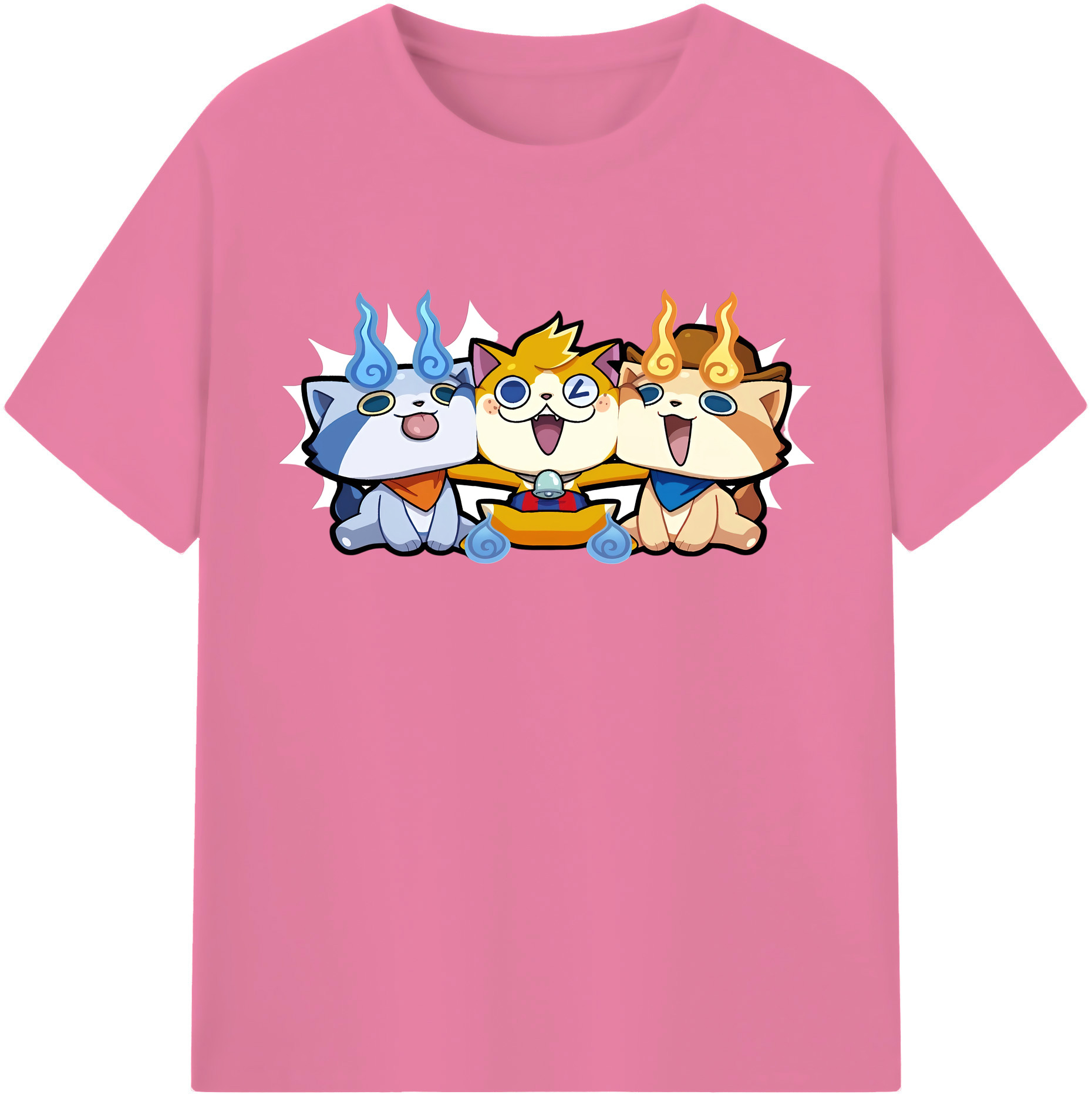 （画像用） 妖怪ウォッチ Yo-kai Watch 綿100％半袖Tシャツ（フロントプリント）